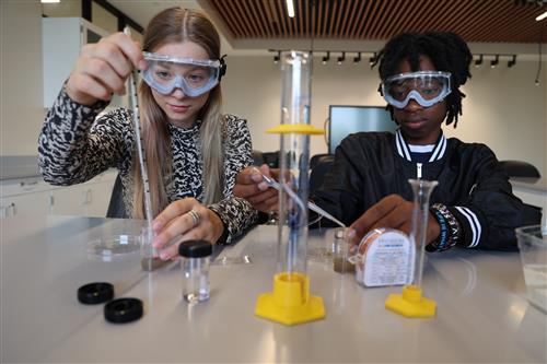 Students at a lab
