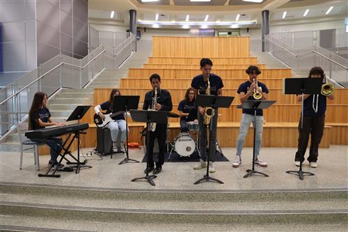 A jazz band performs