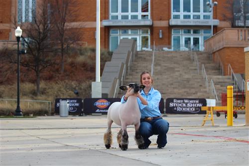 Student with their animal at the FWSSR 2025