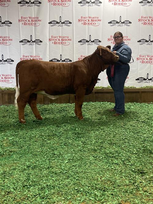 Student with their animal at the FWSSR 2025