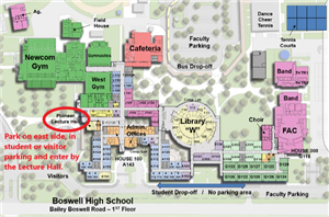 parking map for Boswell High School