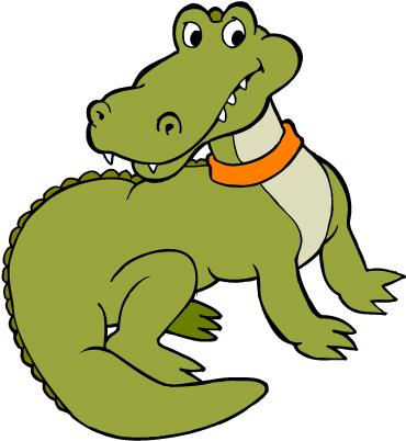Green cartoon gator