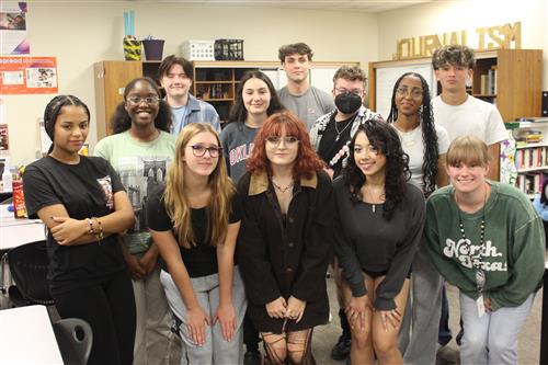 A group of students standing together