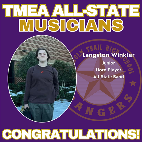 Langston Winkler, EMHS TMEA All-State Musician