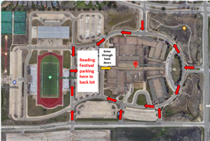 Saginaw High School Parking map