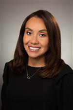 Smiling woman in a black shirt