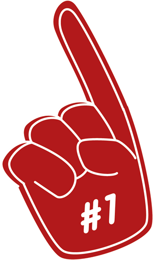red foam finger
