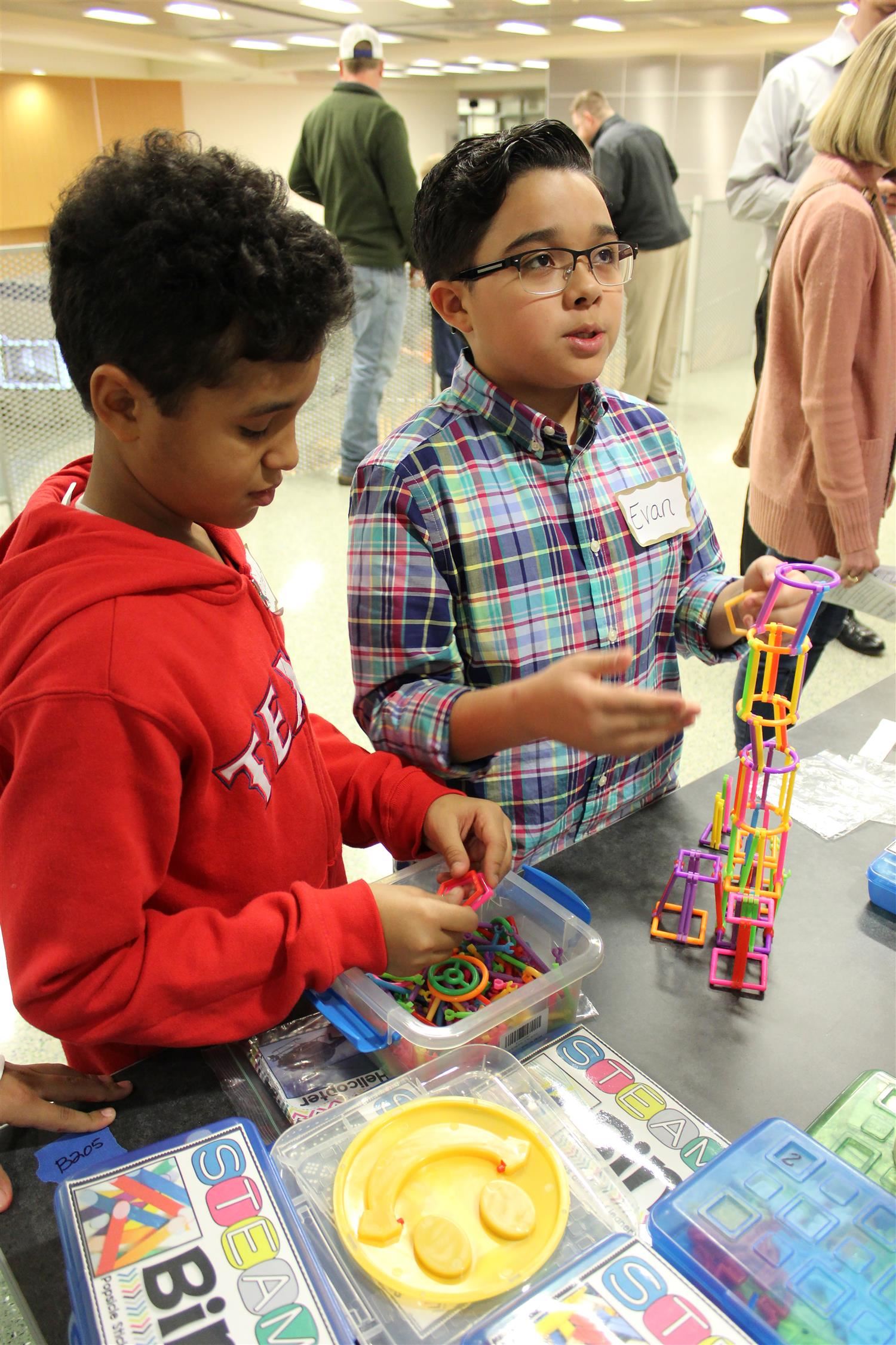 Students at the district STEM Showcase