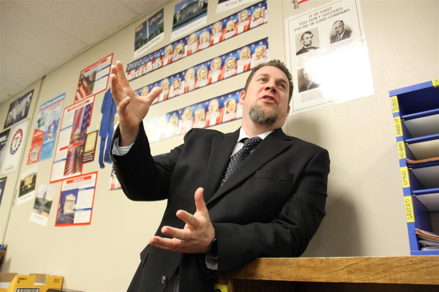 Teacher talking