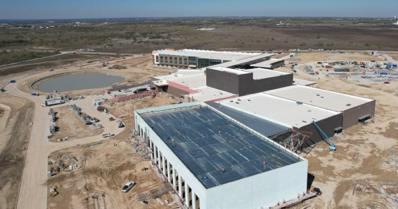  construction photo of Eagle Mountain High School