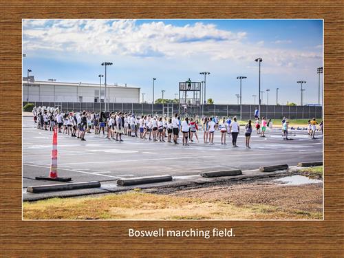 One photo of Boswell High School marching field.