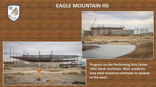 construction on EMHS Performing Arts Center