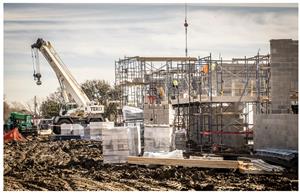 cranes on Wayside construction site